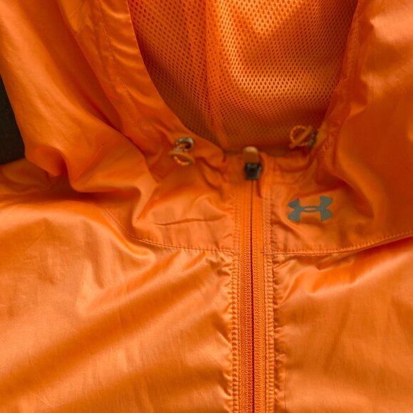 Under Armour STORM 1 Running Rain Jacket, Orange, Size S - Picture 9 of 11